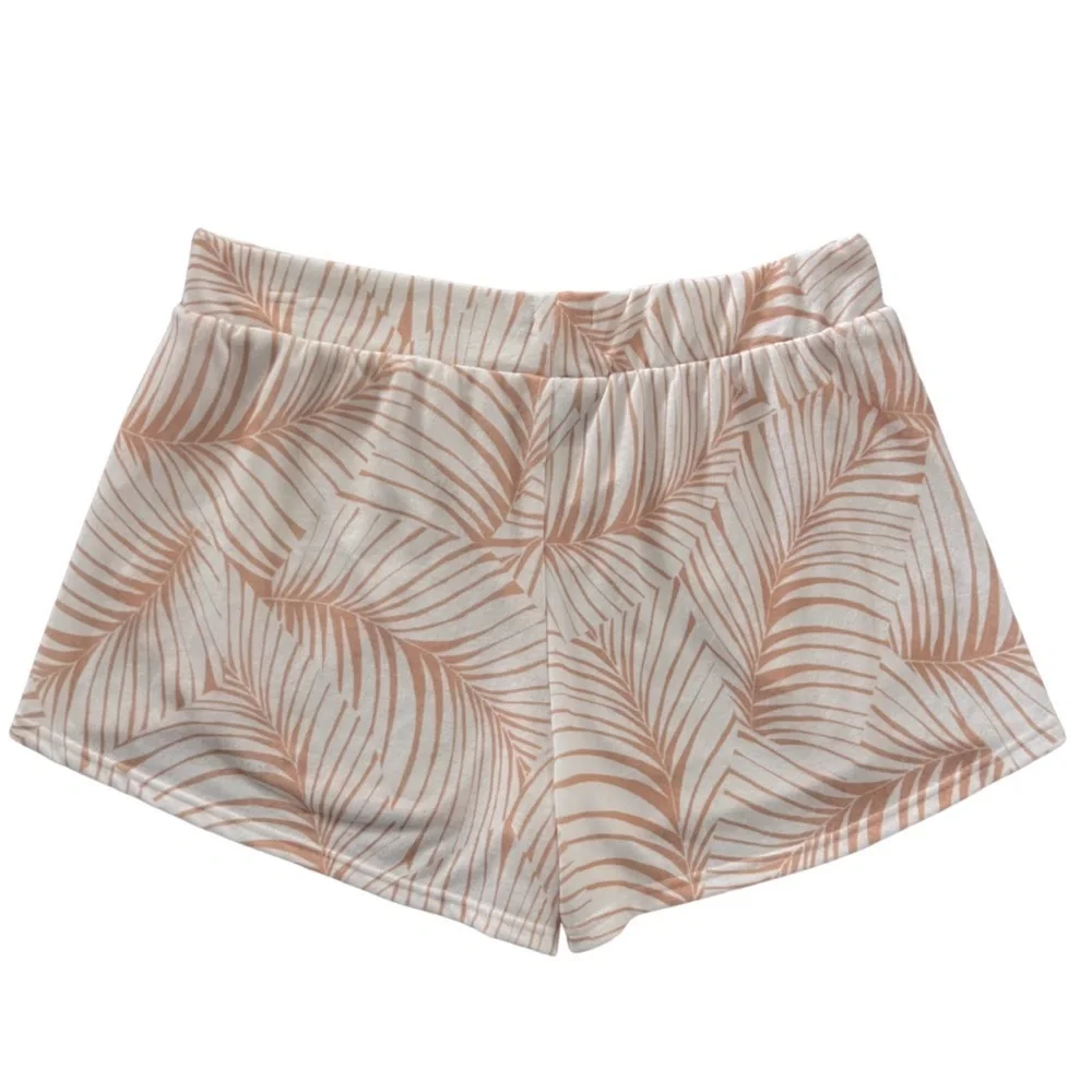 Roxy Current Mood Palm Tree Leaves High-Waist Knit Shorts - Picture 6 of 9